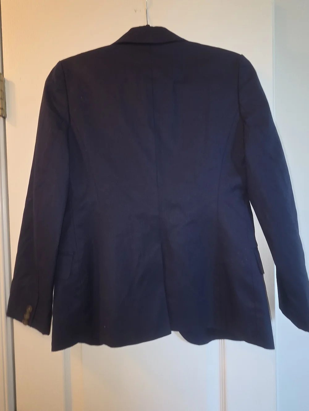 J. Crew Factory Cotton Spandex Navy Suiting Blazer Size 06, Like New.
